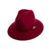 Plstěný klobouk TONAK Fedora Essence Twist 53534/18 vínový Q 1266