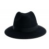 Plstěný klobouk TONAK Fedora Esprite Plan 12779/18 černý Q 9040