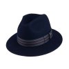 Plstěný klobouk TONAK  Fedora Glenn 12922/19 modrý Q 3109