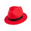 Plstěný klobouk TONAK Fedora Ella 53669/19 červený Q 1020