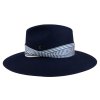 Plstěný klobouk TONAK Fedora Kelly 53648/19 modrý Q 3109
