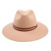 Plstěný klobouk TONAK Fedora Double Strap 53385/17  růžová Q 2189