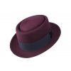 Plstěný klobouk TONAK Porkpie Hirzo Nigro 41114/16 bordový Q 1024