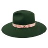 Plstěný klobouk TONAK Fedora Stretti Lady 53394/17 zelený Q 4239