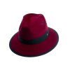 Plstěný klobouk TONAK Fedora Essence Sky 53532/18 tmavě červený Q 1266