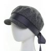 Dámská vlněná čepice s kšiltem Krumlovanka 413050 tmavě šedá