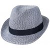 Letní klobouk Trilby 16632 modrý