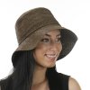 Letní klobouk Bucket z rafie 69862 hnědý