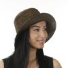 Letní klobouk Bucket z rafie 69862 hnědý
