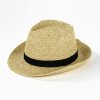 Letní klobouk Fiebig Trilby z rafie 16598 natural