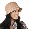Dámský letní klobouk Fiebig Cloche červenobéžový - nf