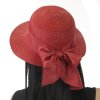 Dámský letní klobouk s kšiltem a se stuhou červený 527 3