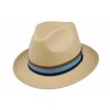 Slaměný klobouk TONAK Fedora Base Simple 36061 nature