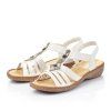 Dámské sandály RIEKER 628g5-80 bílé