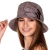 434982 brown melange flax bucket hatxx