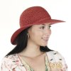 Dámský letní klobouk Big Brim 17022 červený