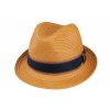 Letní slaměnný klobouk TONAK Trilby Phillipe 36016 LT Brown hnědý