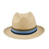 Letní slaměnný klobouk TONAK Fedora Base Simple SAND 36061 béžový