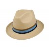 Letní slaměnný klobouk TONAK Fedora Base Simple SAND 36061 béžový