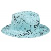 Letní slaměnný klobouk TONAK Fedora Salvia 36072 modrý