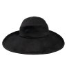 Lněný klobouk TONAK Brim Hat Base Notte 021/19 černý