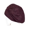Bordó čepice s mašličkou a bižuterií podšitá flísem W-0002/Z5N