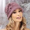 Dámský zimní čepice W-0055/628 starorůžová