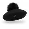 Dámský baret s bambulí W-0005/018 černý
