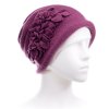 Dámský zimní klobouček W-0055/802 tmavě purpurový