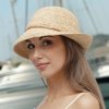 Letní klobouk z rafie BUCKET DÁMSKÝ F-41128/UN natural