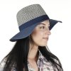 Letní klobouk Fedora Ka-7033850/UNI modrý