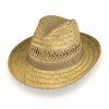 Letní  klobouk Fedora z tvrdé trávy F-2012