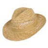 Letní  klobouk Fedora z tvrdé trávy F-2012