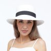 Dámský letní slaměný klobouk Fa-42625-bílý univerzální velikost