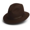 Klobouk TONAK Crushable Wool Fedora Via 13170/21 světle hnědý