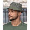 Letní rolovací bavlněný zelený klobouk  Trilby Fa-40032