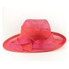 Červeno - růžový slavnostní sisalový klobouk Co-035