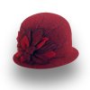 Krumlovanka Dámský vlněný klobouk 100%vlna Woolmark W-0074/001M červený melange