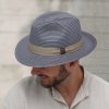 Letní klobouk  Fedora Fa-38042 modrý