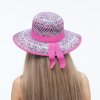 Růžový letní dámský klobouk P-0004/RUZ