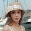 Letní dámský CLOCHE klobouk z mořské trávy zdobený sisalem Me-019