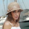 Letní dámský CLOCHE klobouk z mořské trávy zdobený sisalem Me-020