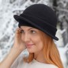 Dámský vlněný modelový klobouk Kr-0032-018 černý