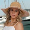 Letní slamněný klobouk Big brim 100% raffie AP-21156-2 s regulací velikosti
