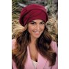 Dámská zimní čepice zdobená mašlí - baretový styl W-0813 více barev