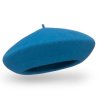 Modrý baret FLORA 100% vlna WOOLMARK W-baret/025 (M)