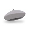 Šedý baret FLORA 100% vlna WOOLMARK W-baret/529 (M)
