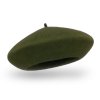 Olivový dámský baret FLORA 100% vlna WOOLMARK W-baret/484 (M)