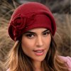 Krumlovanka Dámská zimní čepice 100%vlna Woolmark W-0838/144 vínová