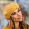 Źlutý baret FLORA 100% vlna WOOLMARK W-baret/637 (M)